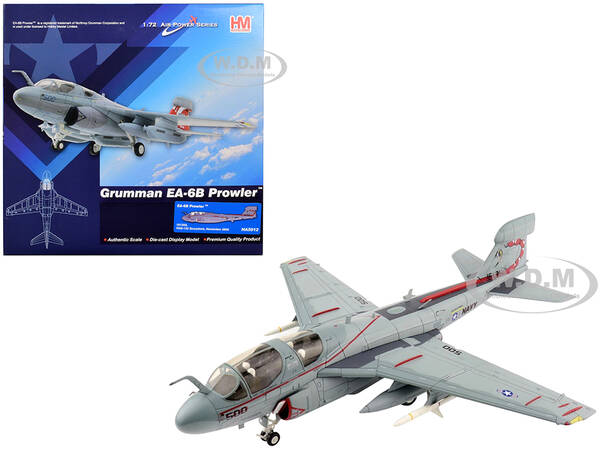Grumman EA-6B Prowler Aircraft VAQ-132 Scorpions United States Navy (2006) Air Power Series 1/72 Diecast Model by Hobby Maste...