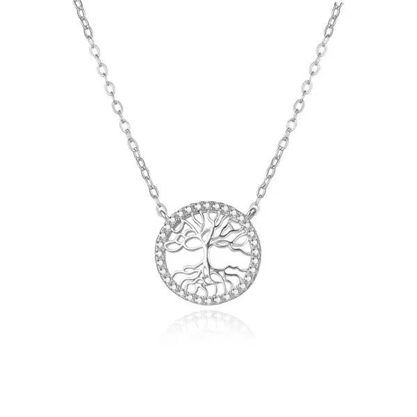 Agato Tree of Life silver necklace AGS1560/47