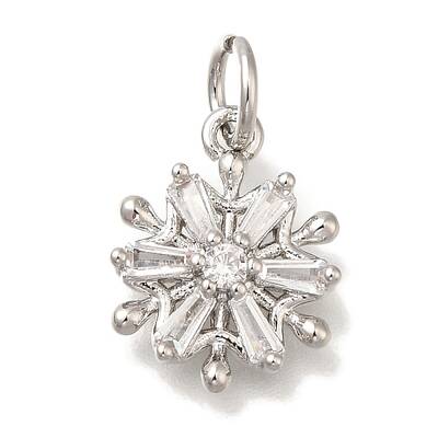 Rack Plating Brass Micro Pave Cubic Zirconia Charms