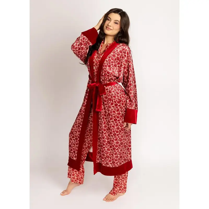 Kamila Robe in Red Floral