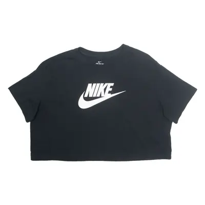NIKE Cropped Womens T-Shirt Black XL
