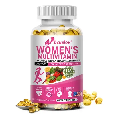 Bcuelov Women's Multivitamin, with Vitamin A, B , C, D, and E, Magnesium & More Essential Vitamins, for Immune Health Support...