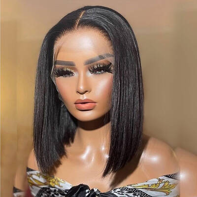 Crown Series Double Drawn Straight Bob Wig 150% Density