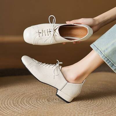 CHIKO Belicia Square Toe Block Heels Oxfords Shoes