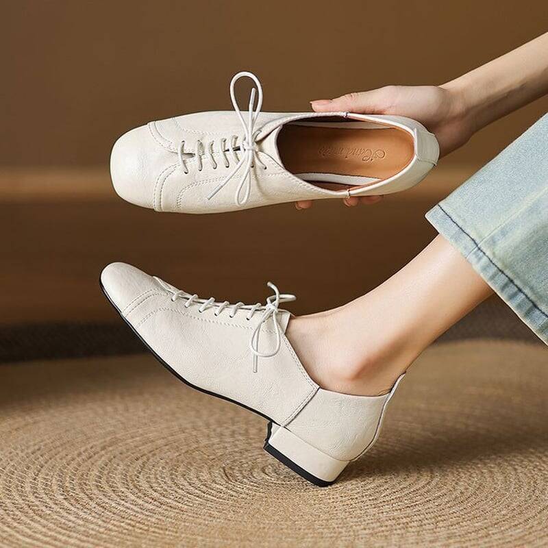 CHIKO Belicia Square Toe Block Heels Oxfords Shoes