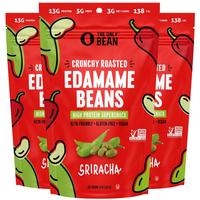 The Only Bean - Crunchy Roasted Edamame Beans (Sriracha) - Keto Snack, High Protein, Healthy Snacks, Low Carb, High Fiber, Gl...