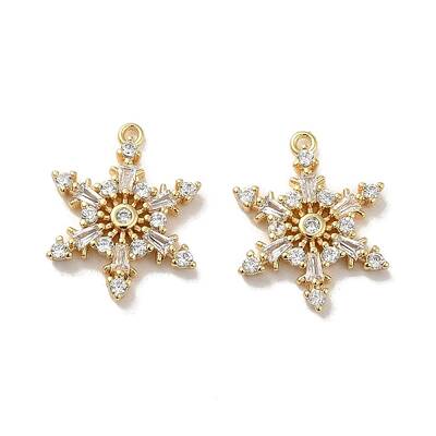 Brass Micro Pave Cubic Zirconia Pendants