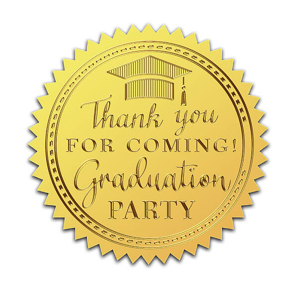 Self Adhesive Gold Foil Embossed Stickers