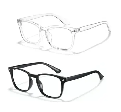 Fashion Computer Gaming Glasses,Square Fashion ,Party,TV Glasses,Lightweight Frame Eyewear,Men/Women，Clear Gaming Glasses,D...