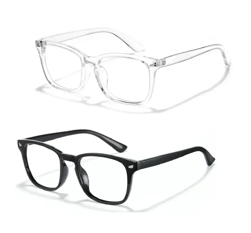 Fashion Computer Gaming Glasses,Square Fashion ,Party,TV Glasses,Lightweight Frame Eyewear,Men/Women，Clear Gaming Glasses,D...