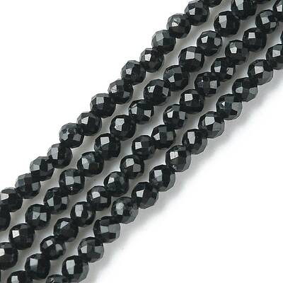Natural Black Tourmaline Beads Strands