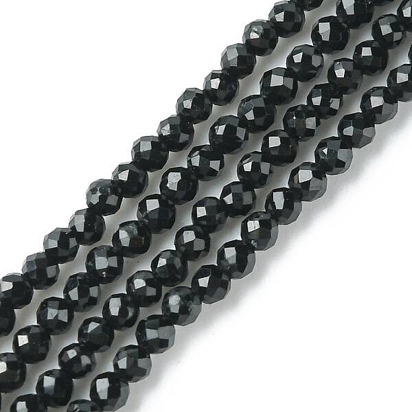 Natural Black Tourmaline Beads Strands