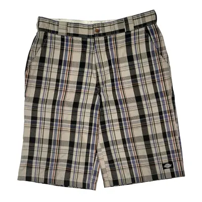 Regular Fit Dickies Checked Shorts - 34W 13L Beige Cotton