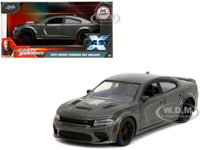 2021 Dodge Charger SRT Hellcat Gray Metallic Fast X (2023) Movie Fast & Furious Series 1/32 Diecast Model Car by Jada