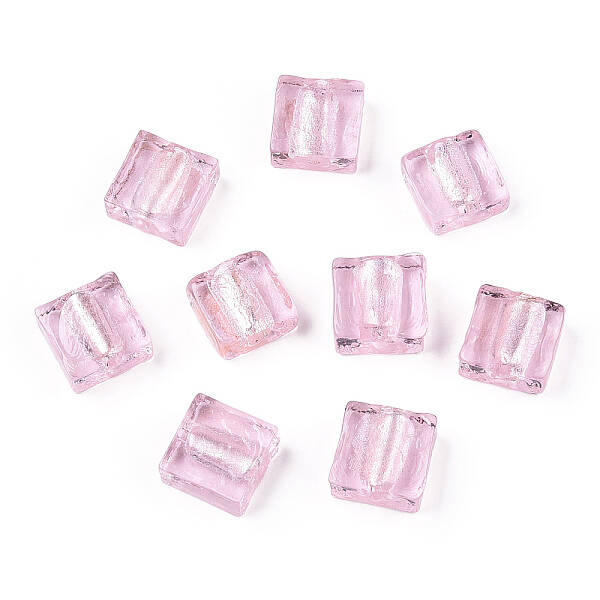 Handmade Silver Foil Lampwork Beads