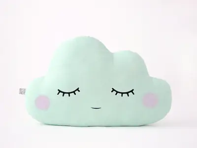 Green Mint Cloud Pillow