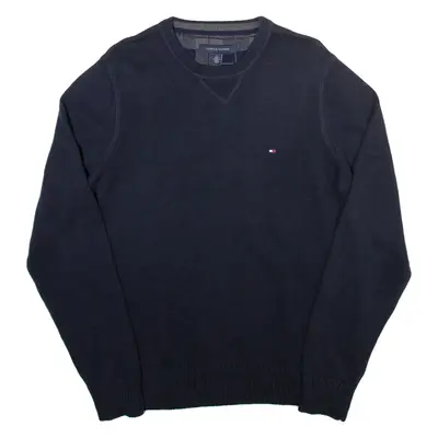 TOMMY HILFIGER Mens Jumper Blue Tight Knit M