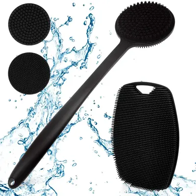 2 Pack Back Scrubber for Shower,New Upgrade Multifunction Exfoliator Body Scrubber for Effective Shower Scrubber for Body,Erg...
