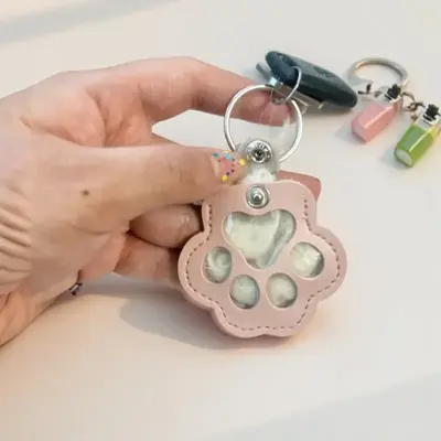 Cat and dog hair keychain owners to collect and commemorate