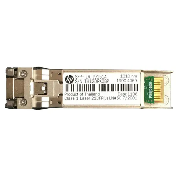HP J9151-61201 | 10Gb/s 10GBase-LR Single-Mode Fibre 1310nm 10km Duplex LC Connector SFP+ Transceiver Module for Aruba / ProC...