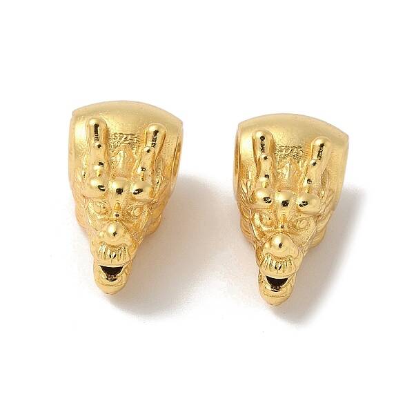 Matte Gold Color 925 Sterling Silver Beads
