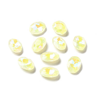Mocha Fluorescent Style Glass Rhinestone Cabochons
