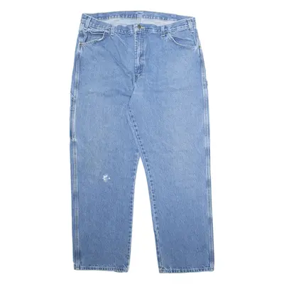 DICKIES Carpenter Cargo Mens Jeans Blue Relaxed Straight W40 L32