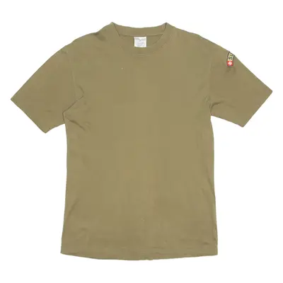 Switzerland Mens T-Shirt Green Crew Neck M