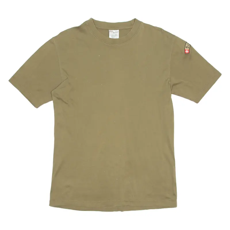 Switzerland Mens T-Shirt Green Crew Neck M
