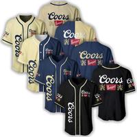 Coors Banquest Beer Classic Style Multiple Colors Baseball Jersey, Trendy Hot Baseball Jersey Shirt, Menswear Party Retro Jer...