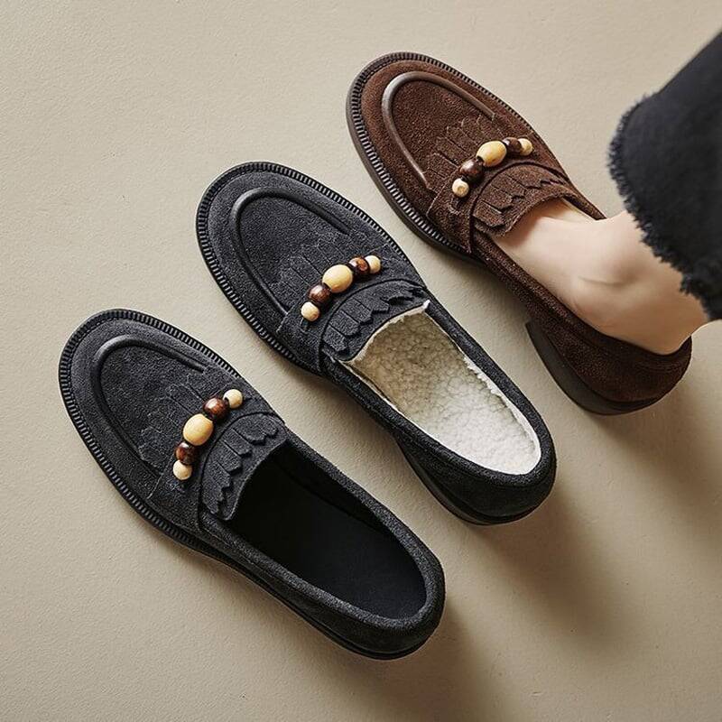 CHIKO Bai Round Toe Block Heels Loafers Shoes