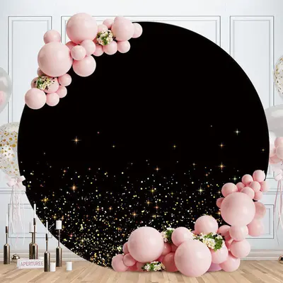 Aperturee Circle Forest Animals Round 2Nd Birthday Backdrop | Round Party Backdrop | Circle Background For Party | Birthday R...