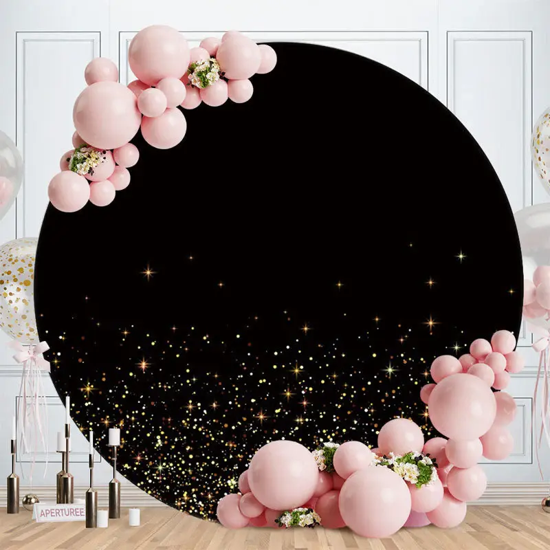 Aperturee Circle Forest Animals Round 2Nd Birthday Backdrop | Round Party Backdrop | Circle Background For Party | Birthday R...
