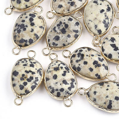 Natural Dalmatian Jasper Links connectors