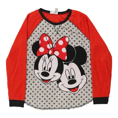 Age 14-16 Mickey Mouse Pyjama Top Disney Cartoon Fleece - XL Grey Polyester
