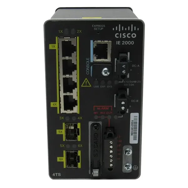 Cisco IE-2000-4TS-B-RF | Industrial Ethernet IE 2000 Series 4 x FE Ports 10/100Base-TX + 2 x FE SFP Ports Layer 2 Managed Fas...