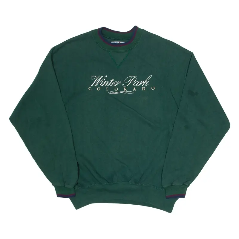 TIME OUT Winter Park Orlando Mens Sweatshirt Green Crew Neck USA L