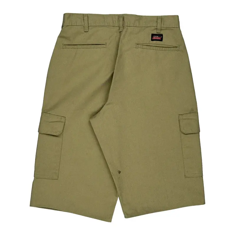 Dickies Cargo Shorts - 34W 15L Khaki Cotton | Size: 34″ waist