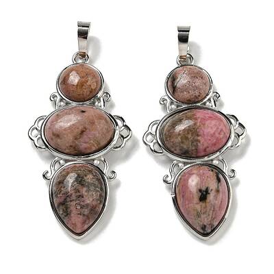 Natural Rhodonite Pendants