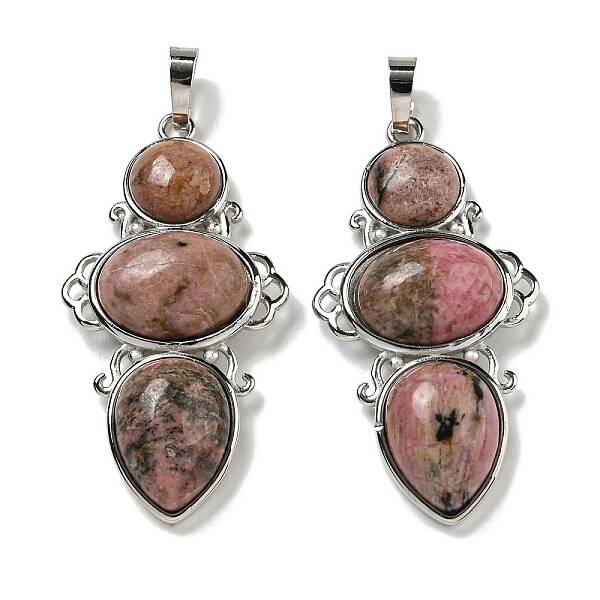 Natural Rhodonite Pendants