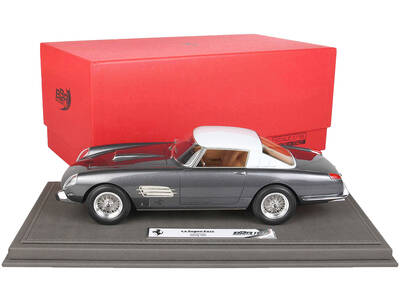 Ferrari Superfast 4.9 S/N 0719SA Grigio Ferro Gray Metallic with White Top Sebring (1965) with DISPLAY CASE Limited Edition t...