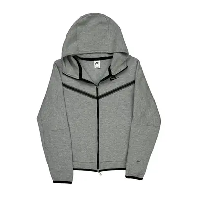 Nike Hoodie - Small Grey Cotton Blend