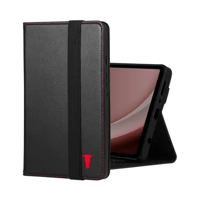 Samsung Galaxy Tab A9 Leather Case - Black with Red Detail