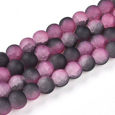 Crackle Glass Beads Strands