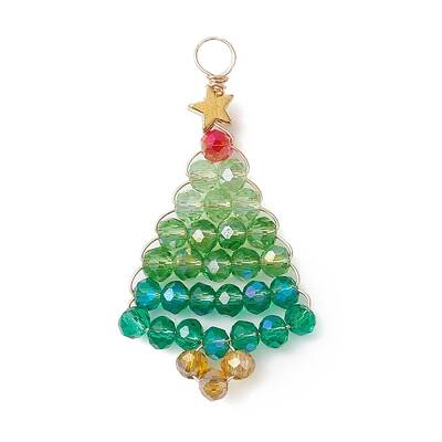 Christmas Theme Glass Pendants