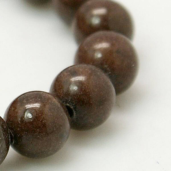 Natural Mashan Jade Round Beads Strands