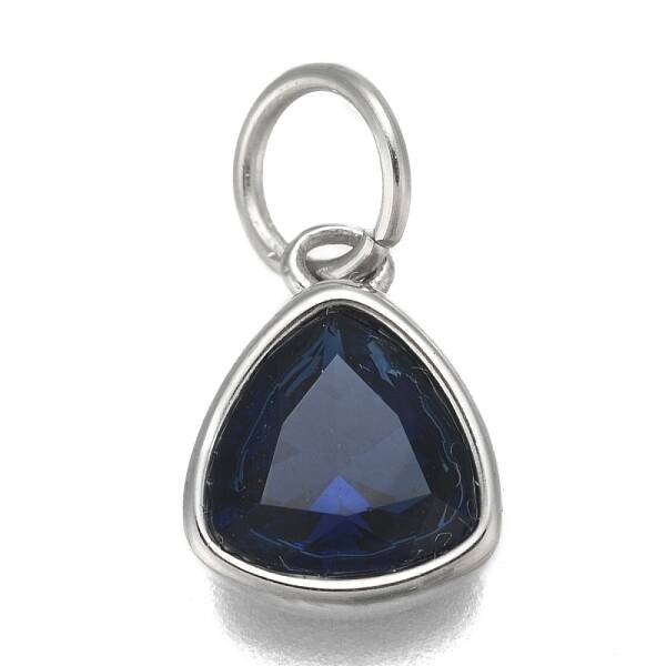 304 Stainless Steel Cubic Zirconia Pendant