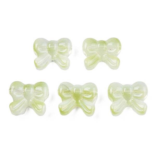 Transparent Spray Painted Glass Beads
