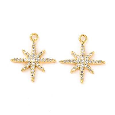 Brass Micro Pave Clear Cubic Zirconia Pendants