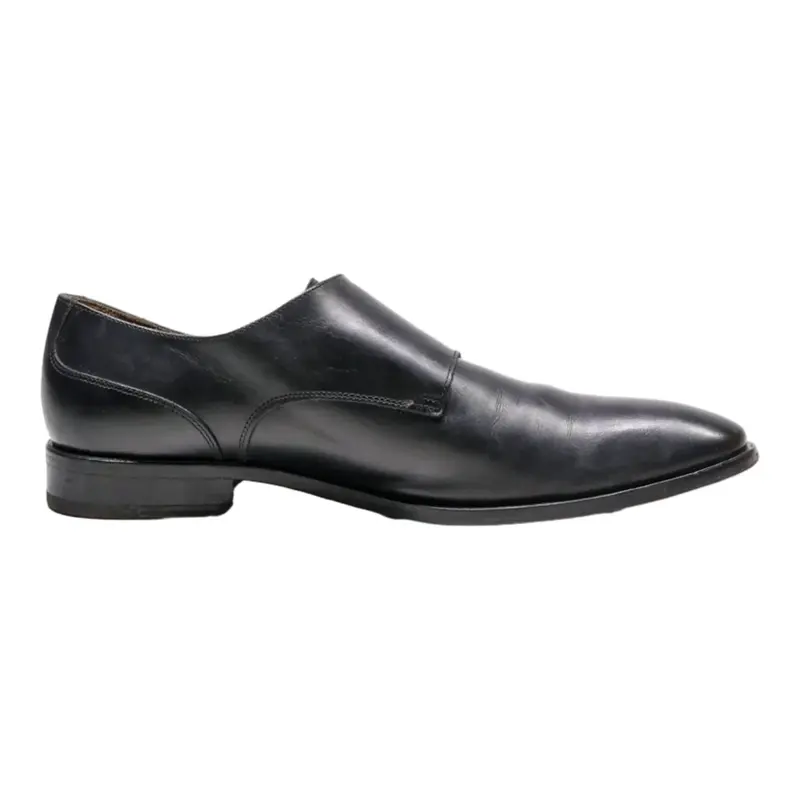 NAVYBOOT Monk Shoes Black Leather Mens UK 9